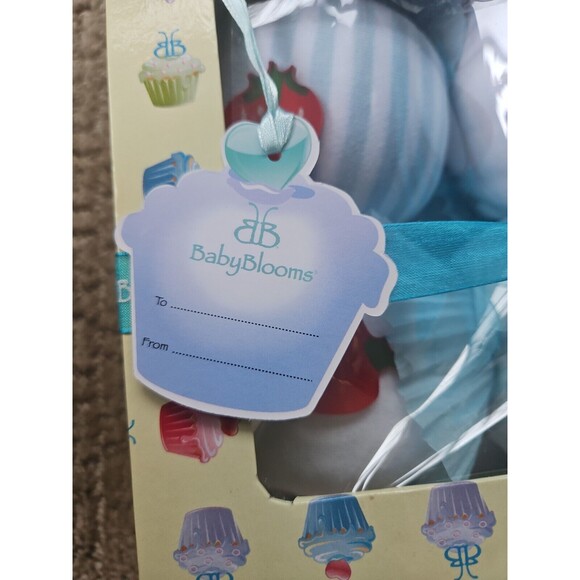 Macys Baby Blooms 6 PC Set 2 Bibs,2 Long Sleeve Tops,2 PJ Bottoms Sz 6-12 Month - Picture 3 of 5